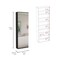 Tuhome Leto Wall Mounted Shoe Rack With Mirror, Single Door, Capacity For Ten Shoes, Black ZLW4759 - alternate 3